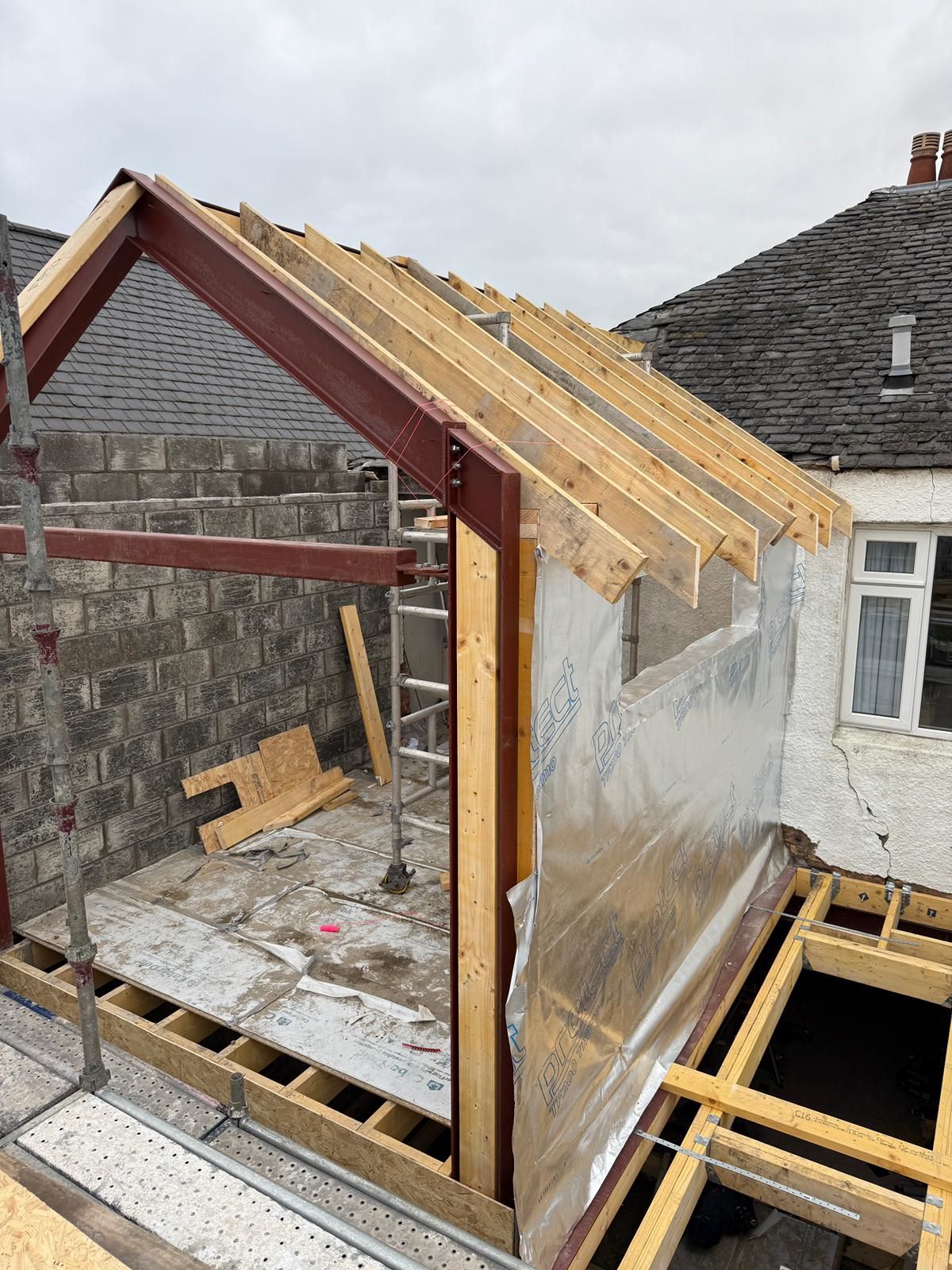 This Two-Storey Extension Project, Currently Under Construction by J&T Joiners